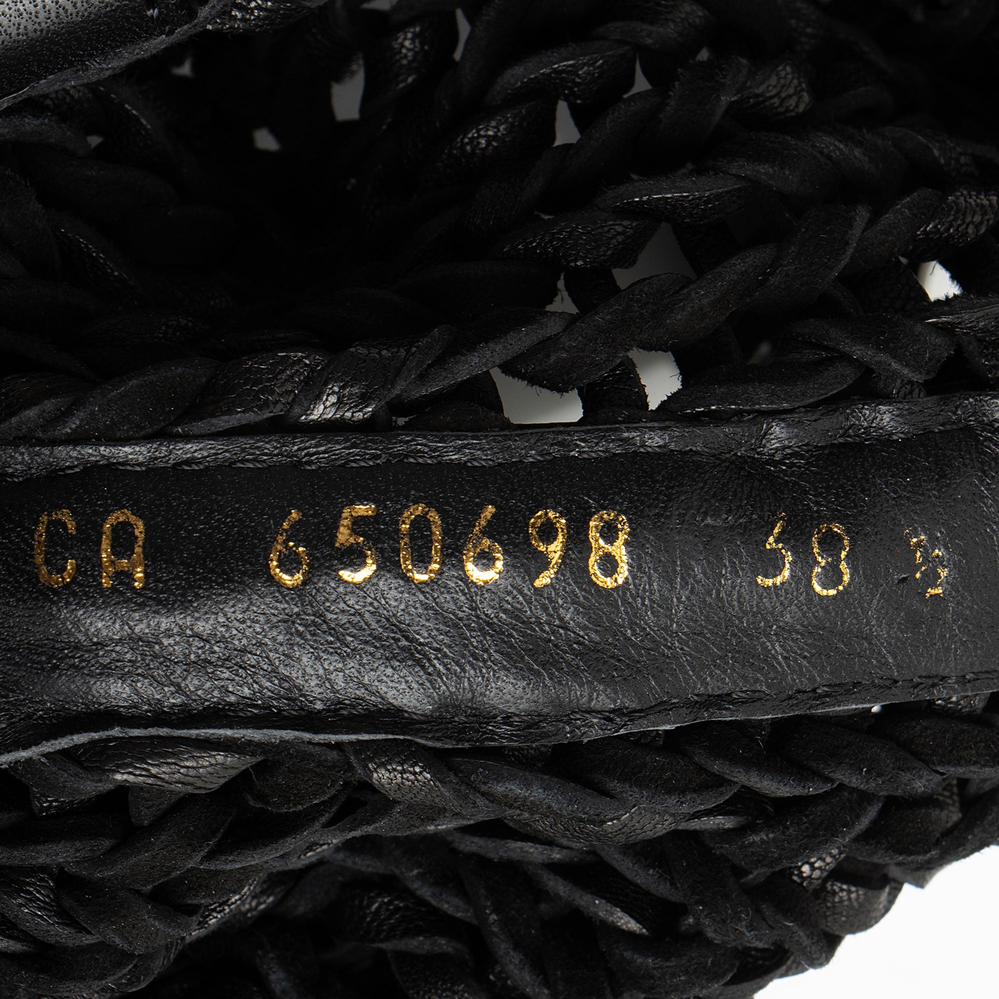 Saint Laurent Calfskin Woven Kim Knee High Boots - Size 8.5 / 38.5