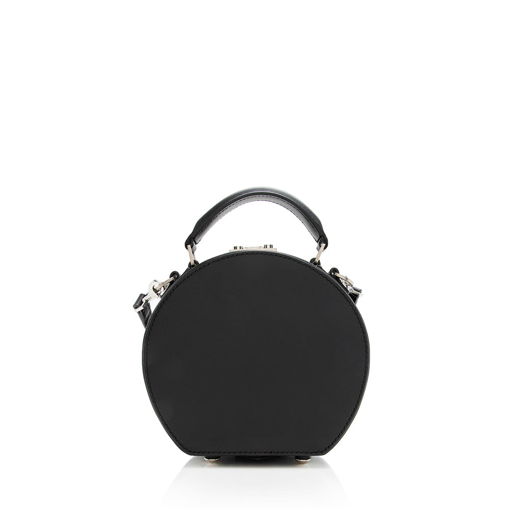 Saint Laurent Calfskin Mica Medium Hat Box Bag (SHF-19830)