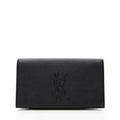 Saint Laurent Calfskin Monogram Belle de Jour Large Clutch (SHF-19132)