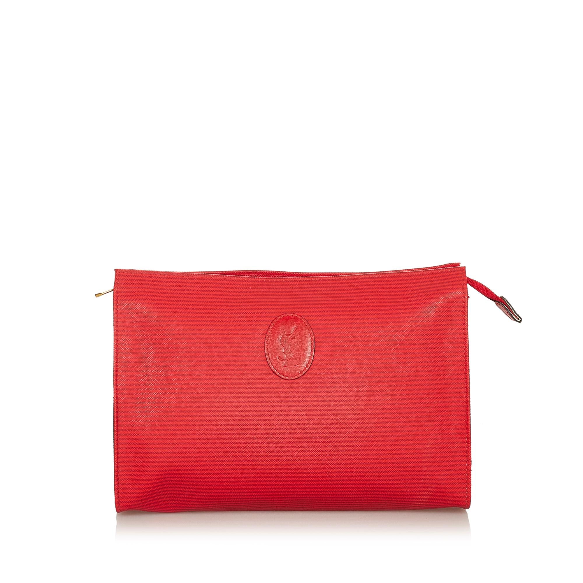 Saint Laurent Canvas Clutch Bag (SHG-26355)