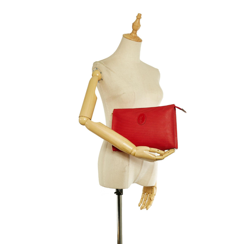 Saint Laurent Canvas Clutch Bag (SHG-26355)