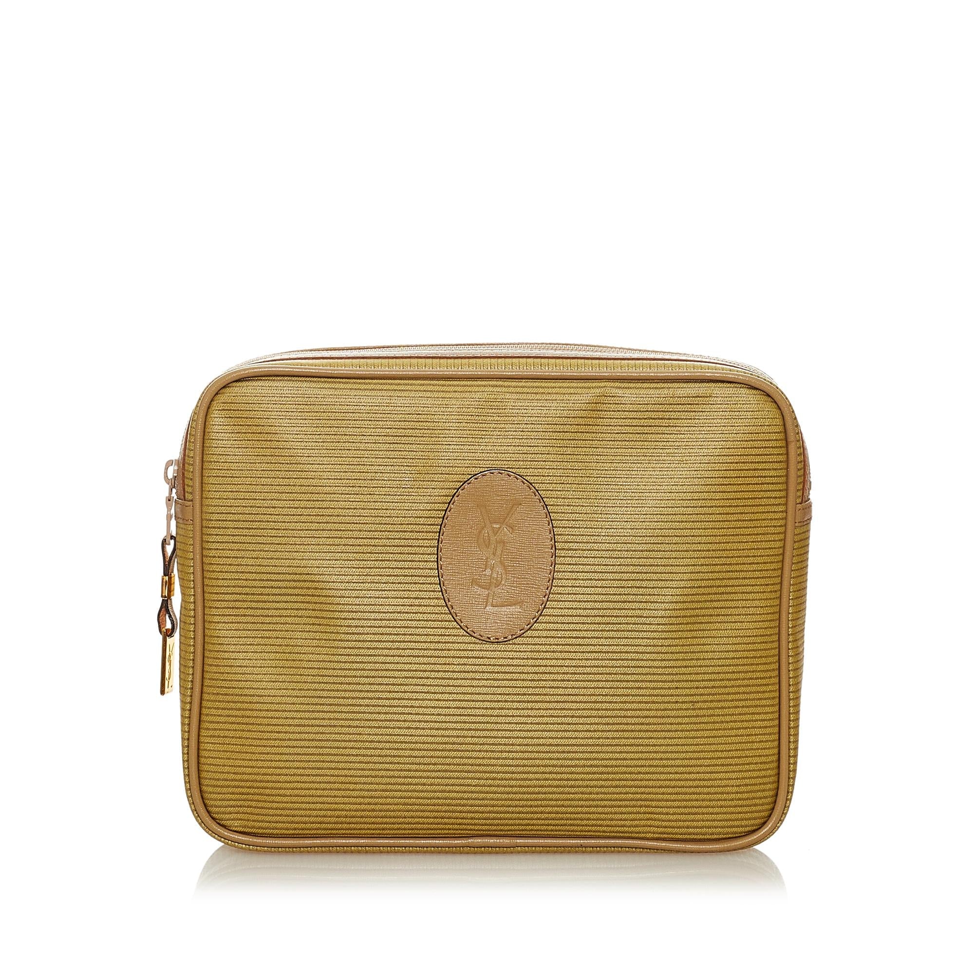 Saint Laurent Canvas Clutch Bag (SHG-27296)