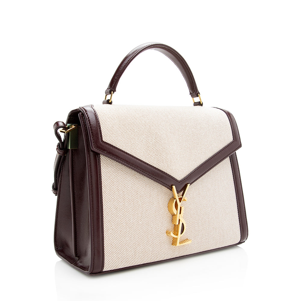 Saint Laurent Canvas Monogram Cassandra Shoulder Bag (SHF-19526)