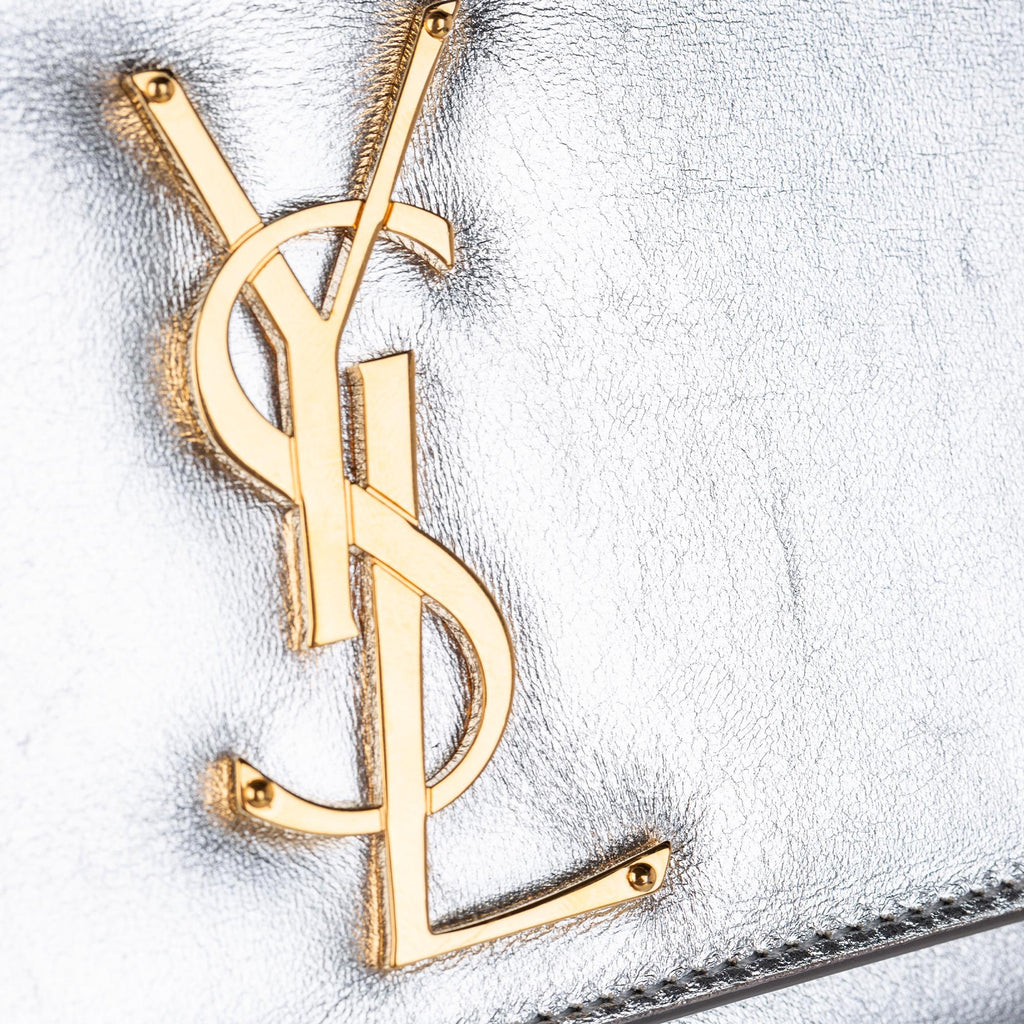 Saint Laurent Cassandre Leather Clutch (SHG-24788)