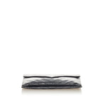 Saint Laurent Chevron Leather Clutch Bag (SHG-27231)