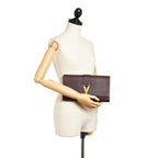 Saint Laurent Chyc Ligne Leather Clutch Bag (SHG-27874)