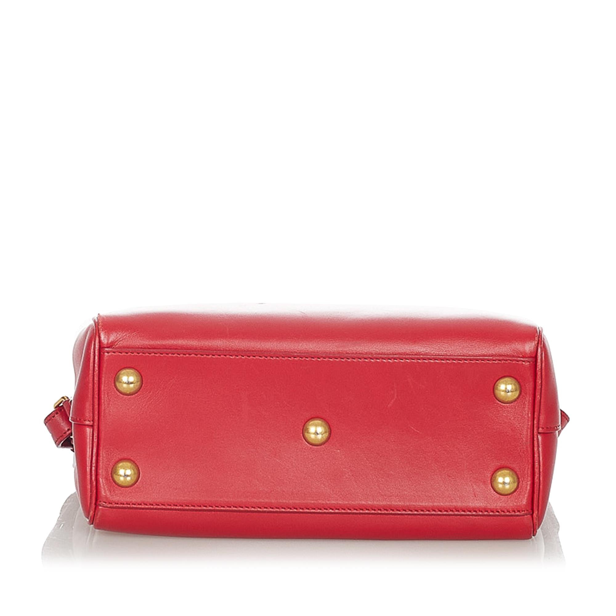 Saint Laurent Classic Baby Duffle Leather Satchel (SHG-23660)