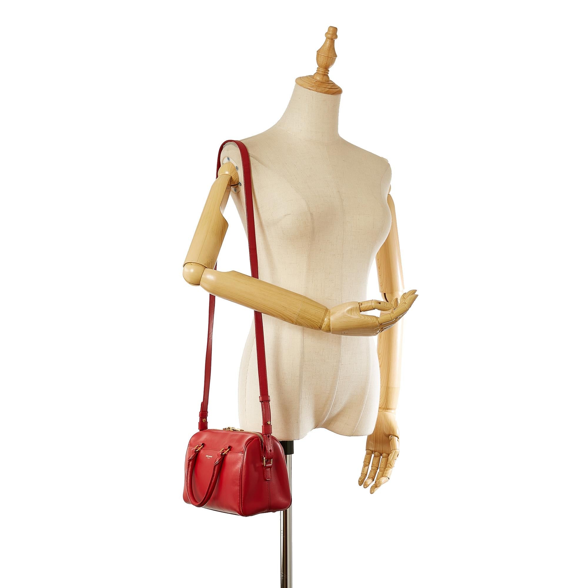 Saint Laurent Classic Baby Duffle Leather Satchel (SHG-23660)