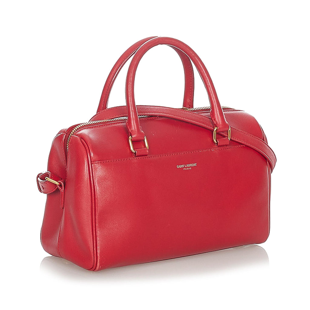 Saint Laurent Classic Baby Duffle Leather Satchel (SHG-23660)