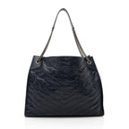 Saint Laurent Crinkled Calfskin Niki Large Shopping Tote (SHF-19423)