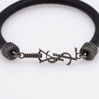 Saint Laurent Crinkled Calfskin Opyum Bracelet