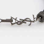 Saint Laurent Crinkled Calfskin Studded Opyum Bracelet (SHF-1K4Chh)