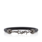 Saint Laurent Crinkled Calfskin Studded Opyum Bracelet (SHF-1K4Chh)