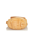 Saint Laurent Croc Embossed Capri Flap Bag (SHG-26477)