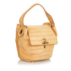 Saint Laurent Croc Embossed Capri Flap Bag (SHG-26477)