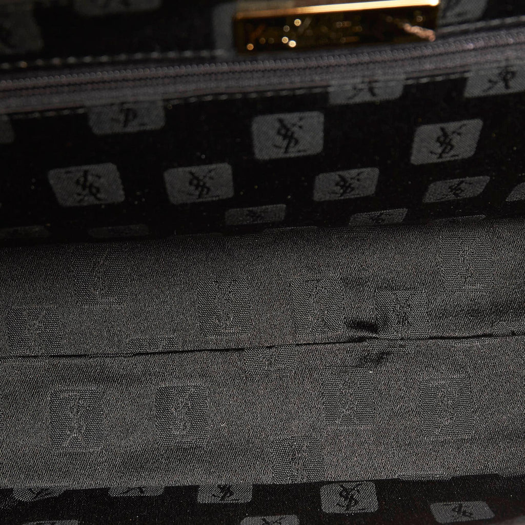 Saint Laurent Croc Embossed Leather Handbag (SHG-30599)