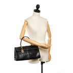 Saint Laurent Croc Embossed Leather Handbag (SHG-30599)