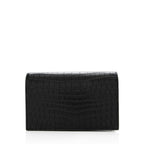 Saint Laurent Croc Embossed Leather Kate Tassel Small Shoulder Bag (SHF-18996)