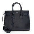 Saint Laurent Croc Embossed Leather Sac De Jour Small Tote (SHF-18891)