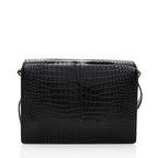 Saint Laurent Croc Embossed Leather Margaux Shoulder Bag (SHF-17900)