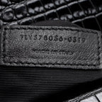Saint Laurent Croc Embossed Margaux Shoulder Bag (SHF-18208)