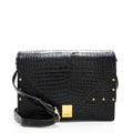 Saint Laurent Croc Embossed Margaux Shoulder Bag (SHF-18208)