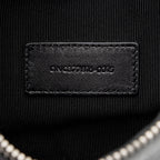 Saint Laurent Croc Embossed Monogram Zip Pouch Wristlet (SHF-19209)
