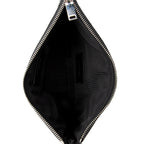 Saint Laurent Croc Embossed Monogram Zip Pouch Wristlet (SHF-19209)