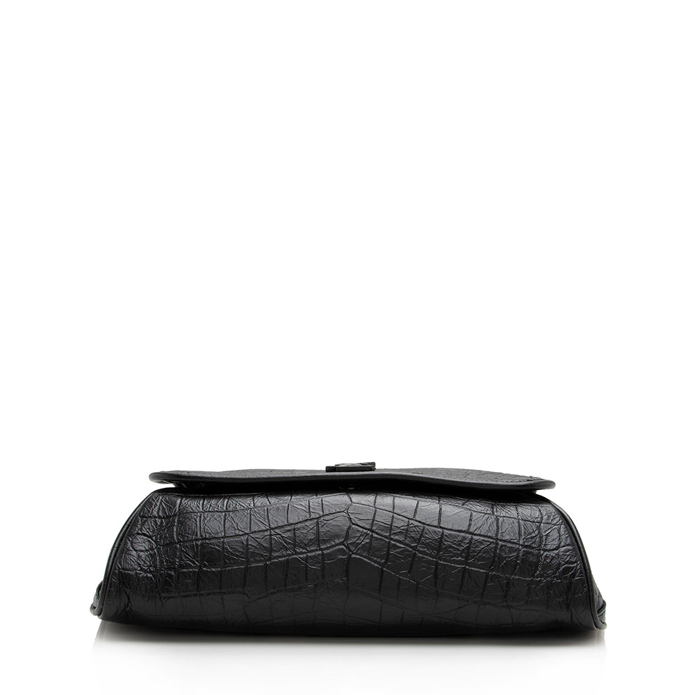Saint Laurent Croc Embossed Niki Waist Bag (SHF-17121)