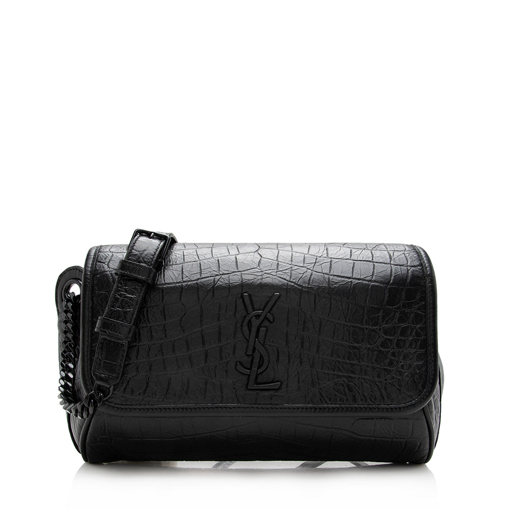 Saint Laurent Croc Embossed Niki Waist Bag (SHF-17121)