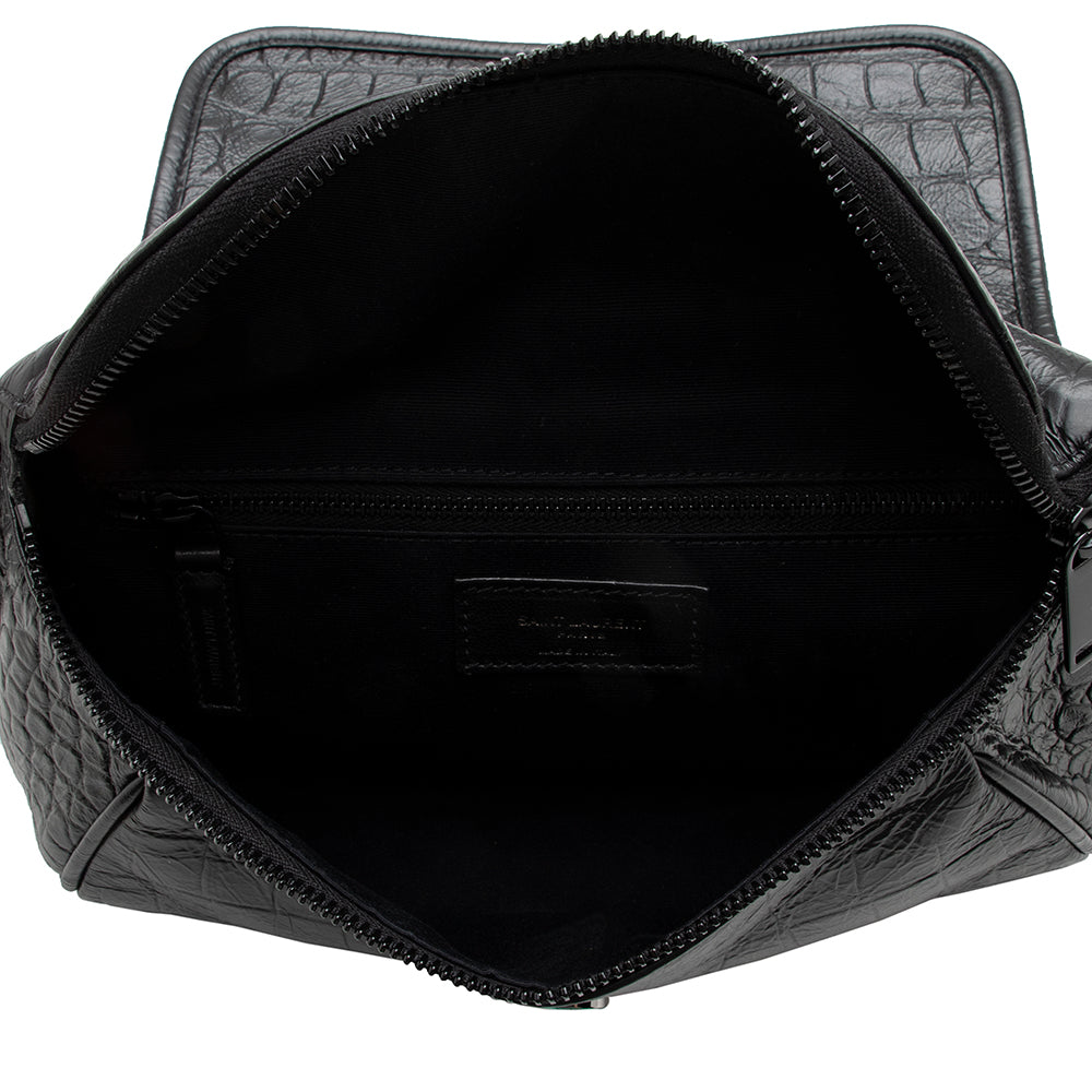 Saint Laurent Croc Embossed Niki Waist Bag (SHF-17121)