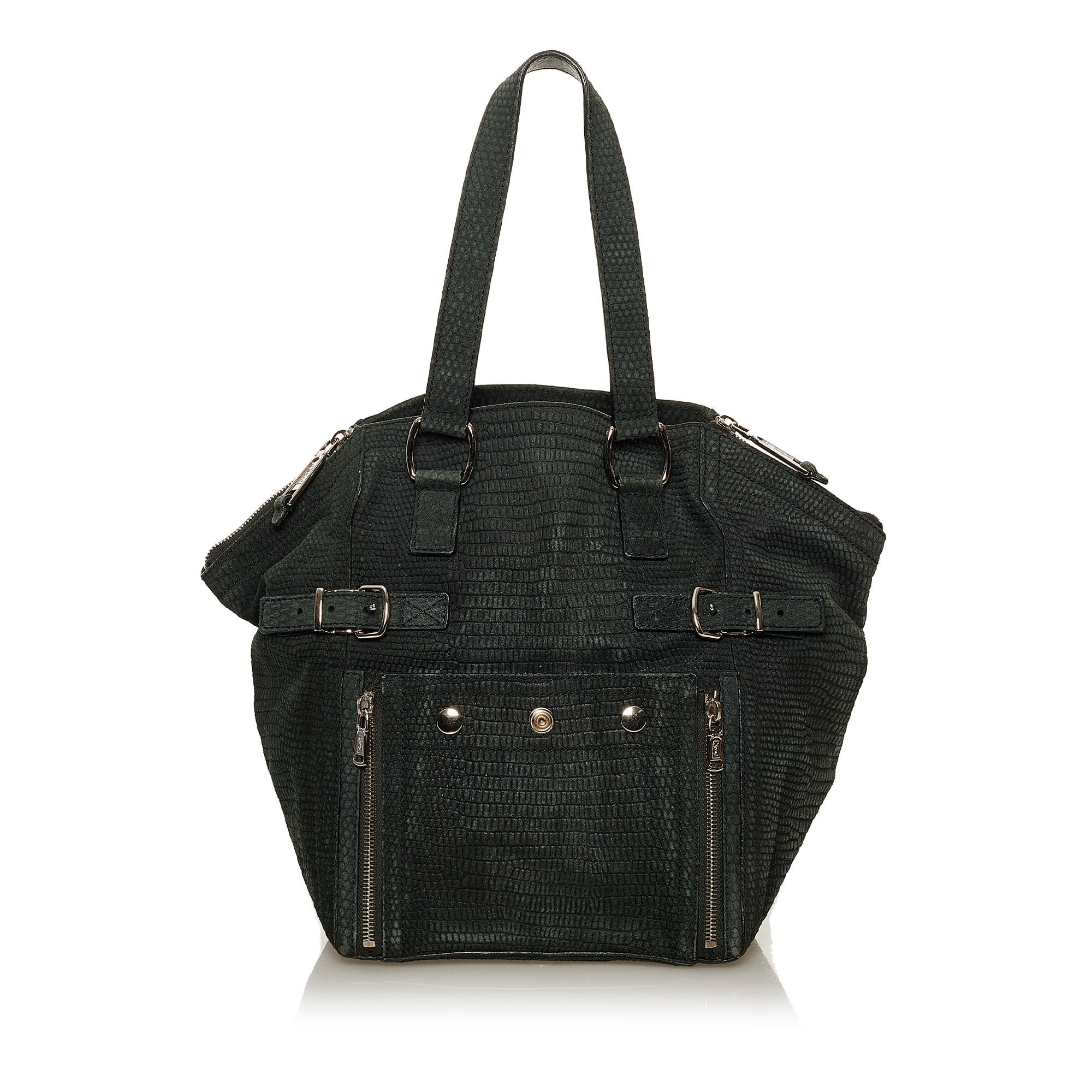 Saint Laurent Downtown Embossed Leather Tote Bag (SHG-28403)