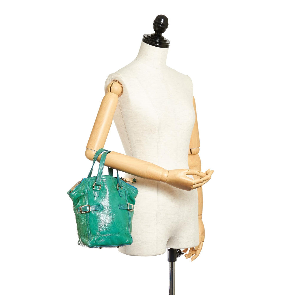 Saint Laurent Downtown Patent Leather Handbag (SHG-28073)