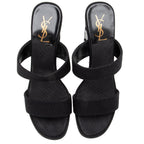 Saint Laurent Flannel Beaded Sandals - Size 9 / 39 (SHF-18841)