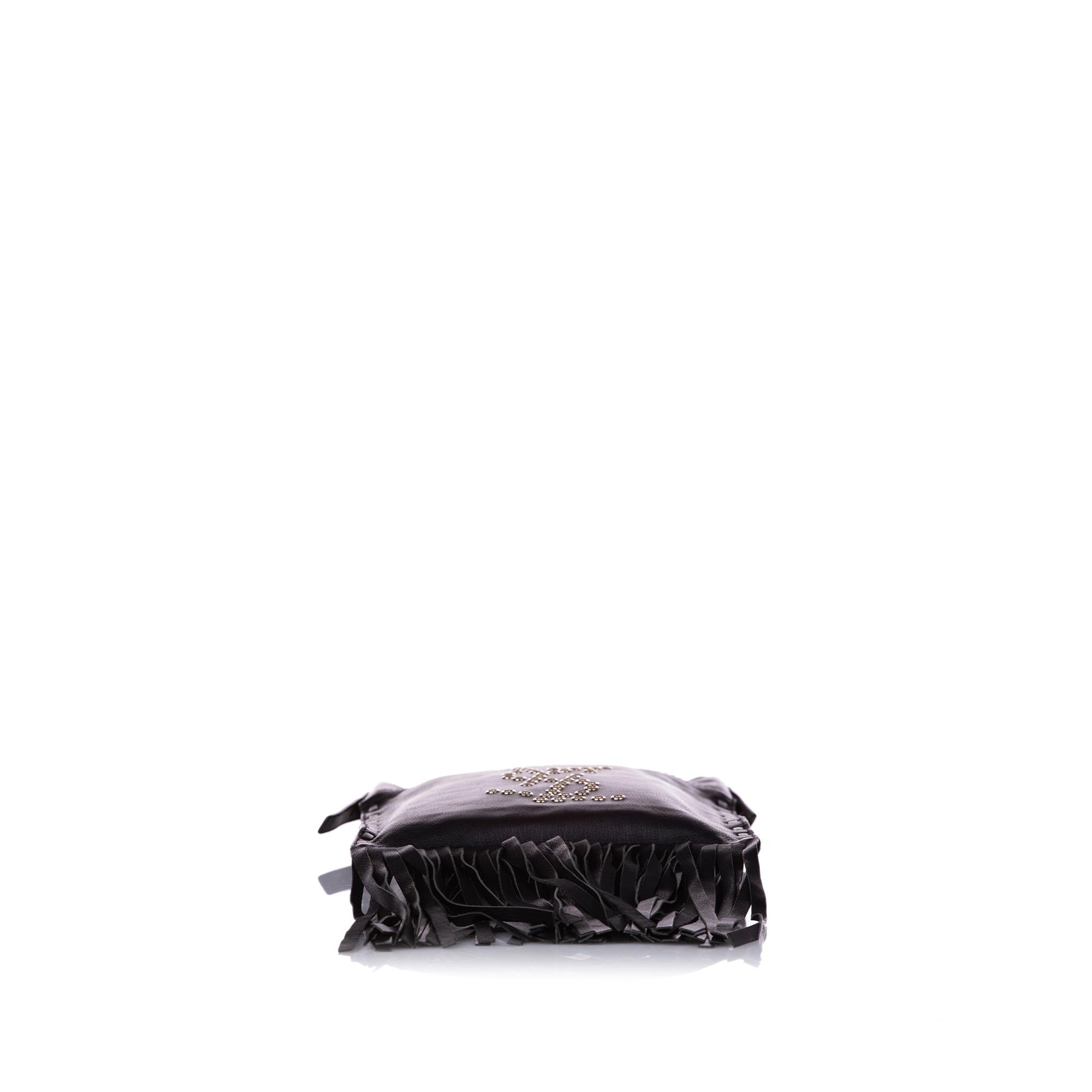 Saint Laurent Fringe Leather Crossbody Bag (SHG-29535)