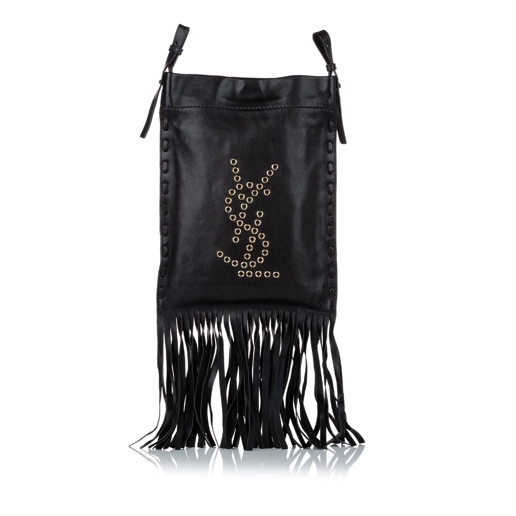 Saint Laurent Fringe Leather Crossbody Bag (SHG-29535)
