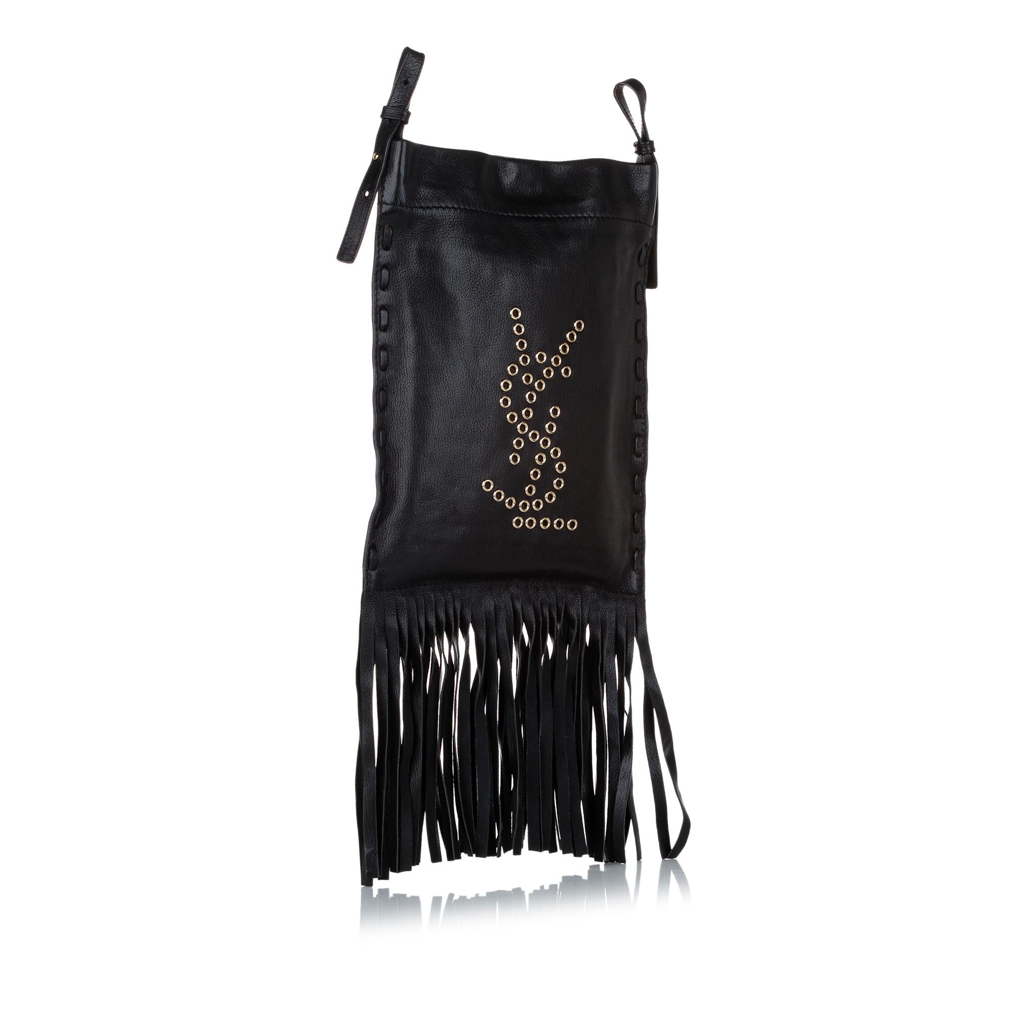 Saint Laurent Fringe Leather Crossbody Bag (SHG-29535)