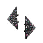 Saint Laurent Gem 80's Triangle Clip On Earrings (SHF-DiEtIv)