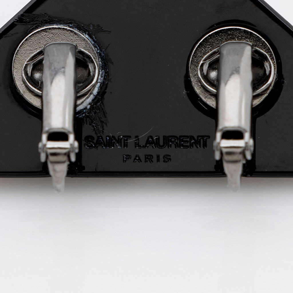 Saint Laurent Gem 80's Triangle Clip On Earrings (SHF-DiEtIv)