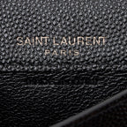 Saint Laurent Grain De Poudre Embossed Leather Uptown Card Case (SHF-18702)