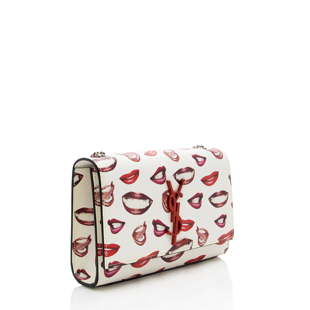 Saint Laurent Grain de Poudre Lips Kate Small Shoulder Bag (SHF-17205)