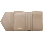 Saint Laurent Grain de Poudre Monogram Small Tri-Fold Wallet (SHF-18495)
