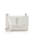 Saint Laurent Grained Calfskin Sunset Medium Shoulder Bag (SHF-15994)
