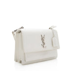 Saint Laurent Grained Calfskin Sunset Medium Shoulder Bag (SHF-15994)