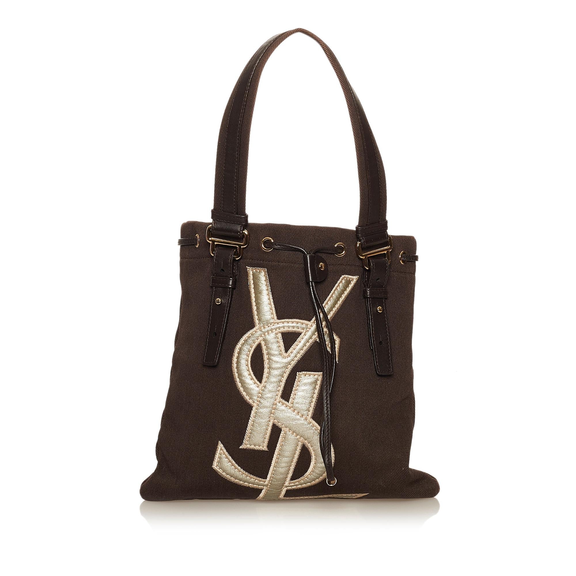 Saint Laurent Kahala Canvas Tote Bag (SHG-29534)