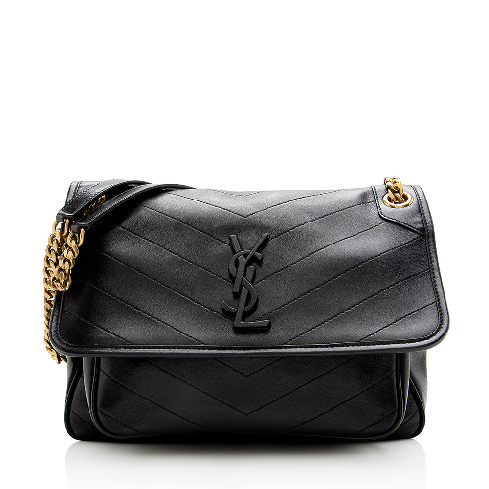 Saint Laurent Lambskin Niki Medium Shoulder Bag (SHF-18293)