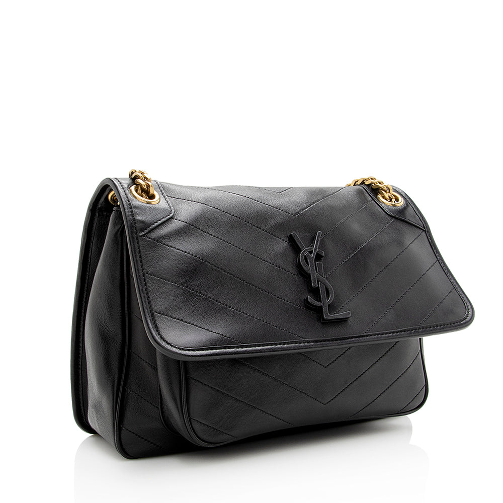 Saint Laurent Lambskin Niki Medium Shoulder Bag (SHF-18293)