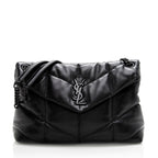 Saint Laurent Lambskin Puffer LouLou Small Shoulder Bag (SHF-18207)