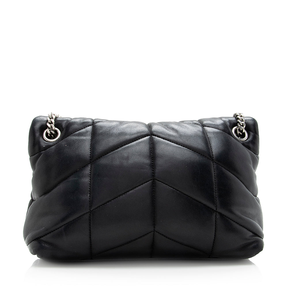 Saint Laurent Lambskin Puffer LouLou Small Shoulder Bag (SHF-18672)