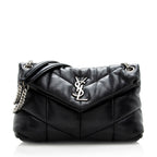Saint Laurent Lambskin Puffer LouLou Small Shoulder Bag (SHF-18672)